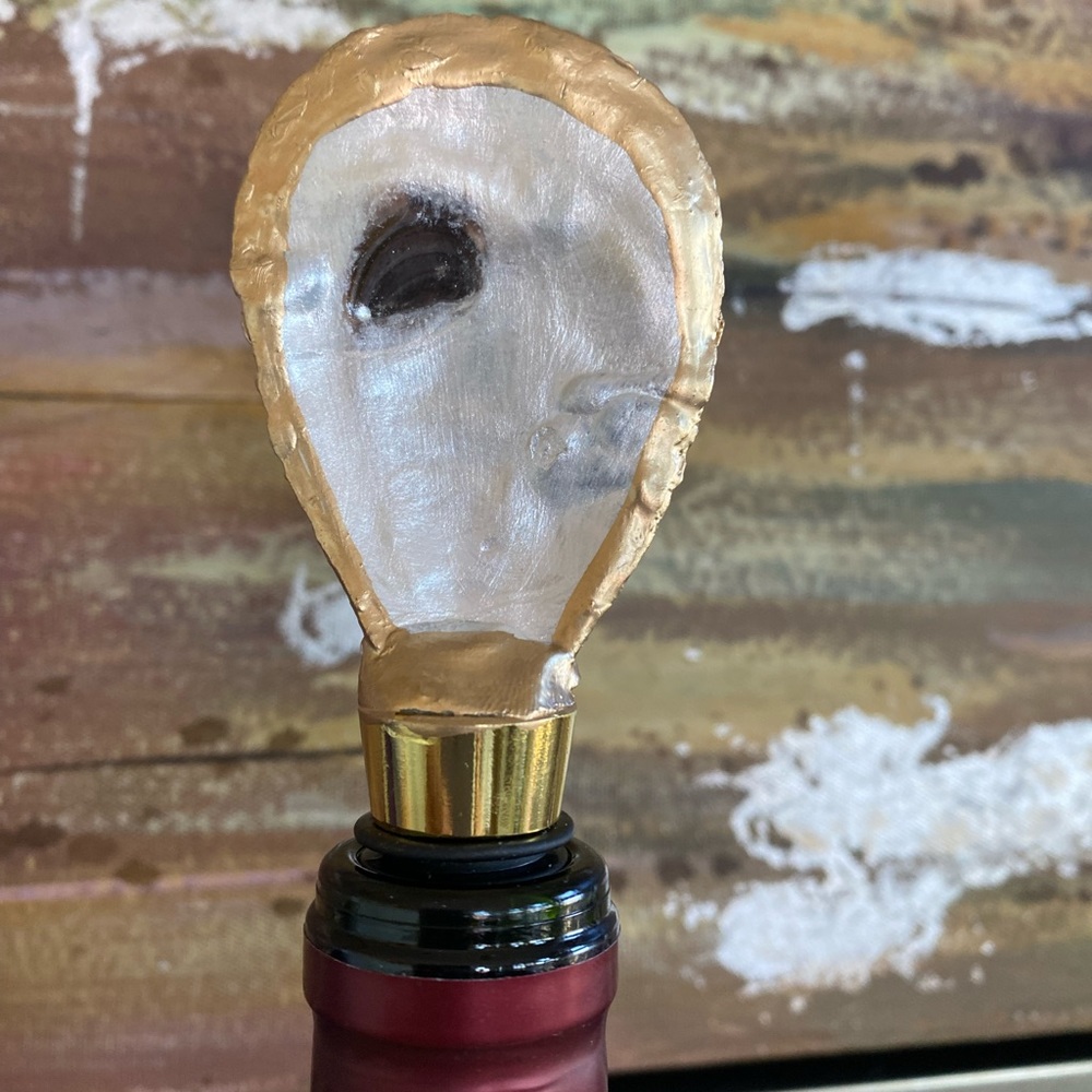 Oyster Shell Wine Bottle Stopper Cork